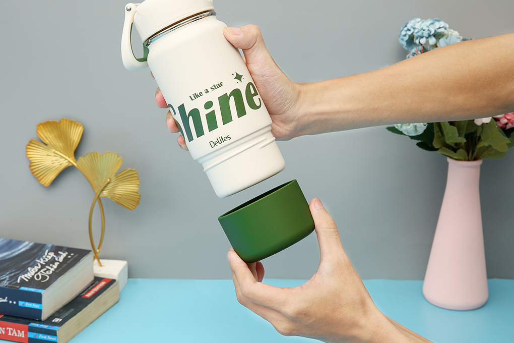 Bình giữ nhiệt Inox 500 ml Delites XB-23136 xanh lá Màu Xanh lá