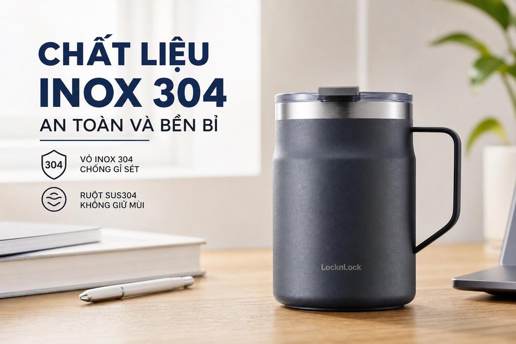 Bình giữ nhiệt Inox 475 ml Lock&Lock LHC4219NVY - 3
