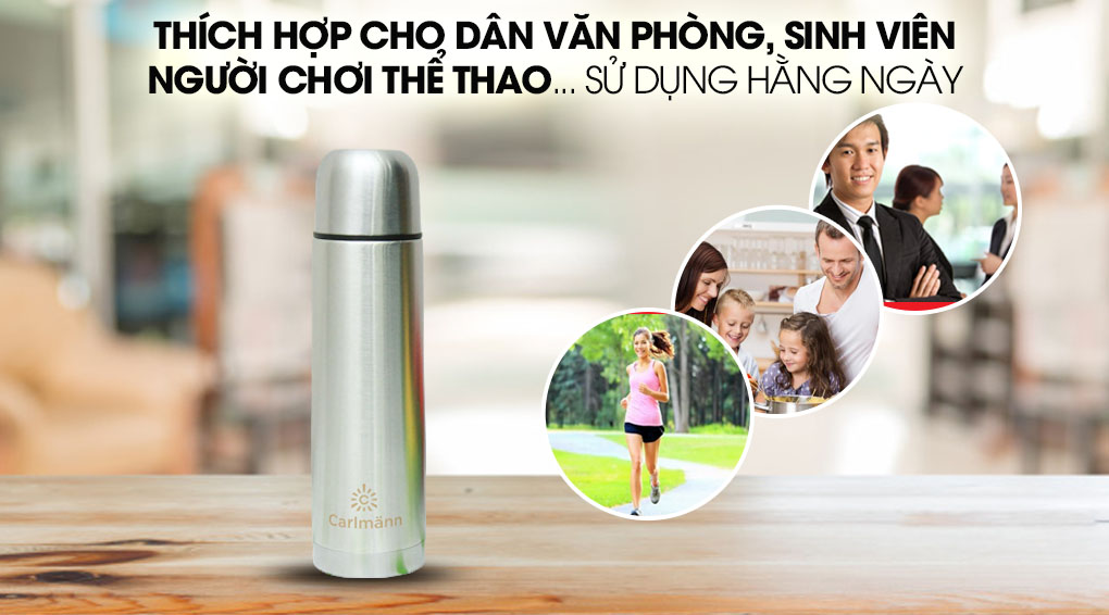 Bình giữ nhiệt inox 500 ml Carlmann