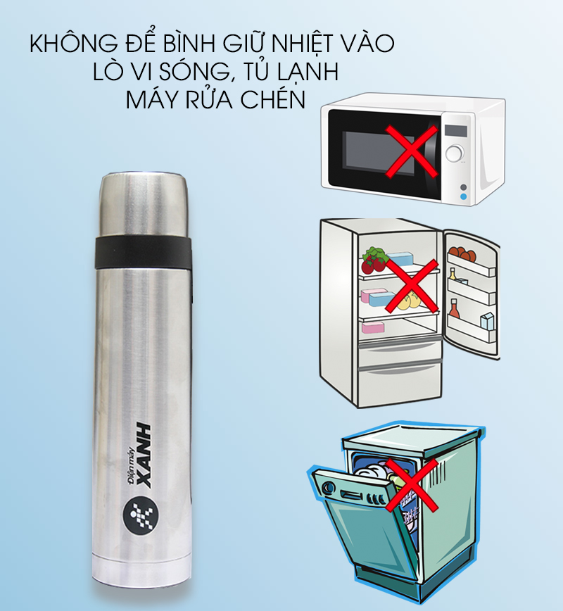 Một số lưu ý khi sử dụng bình giữ nhiệt inox 500 ml DMX-002