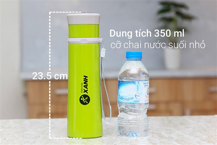 Bình giữ nhiệt inox 350 ml DMX-005 Màu Xanh lá