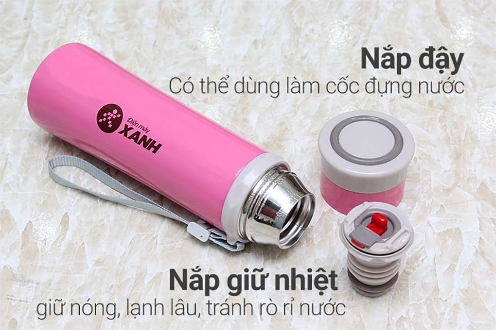 Bình giữ nhiệt inox 350 ml DMX-005 Màu Hồng