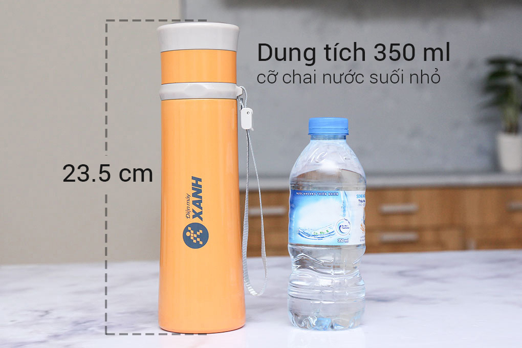 Bình giữ nhiệt inox 350 ml DMX-005 Màu Cam