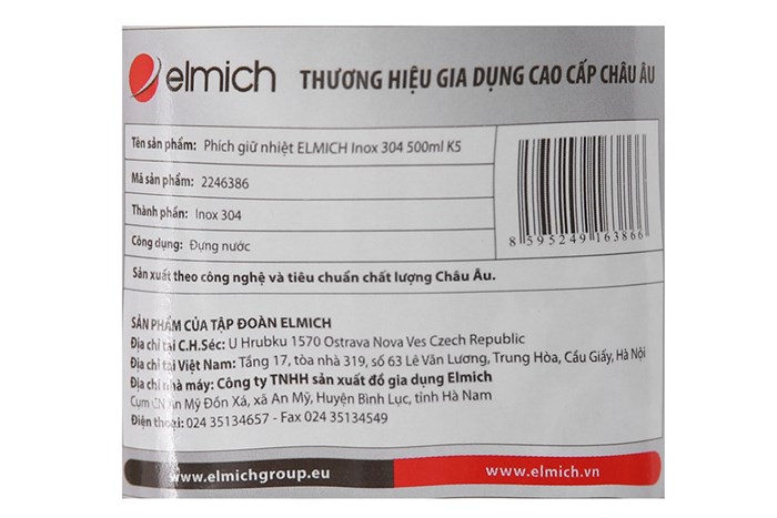 Bình giữ nhiệt inox 500 ml Elmich K5