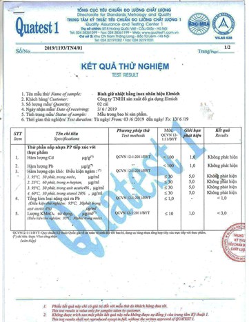 Bình giữ nhiệt inox 500 ml Elmich N5