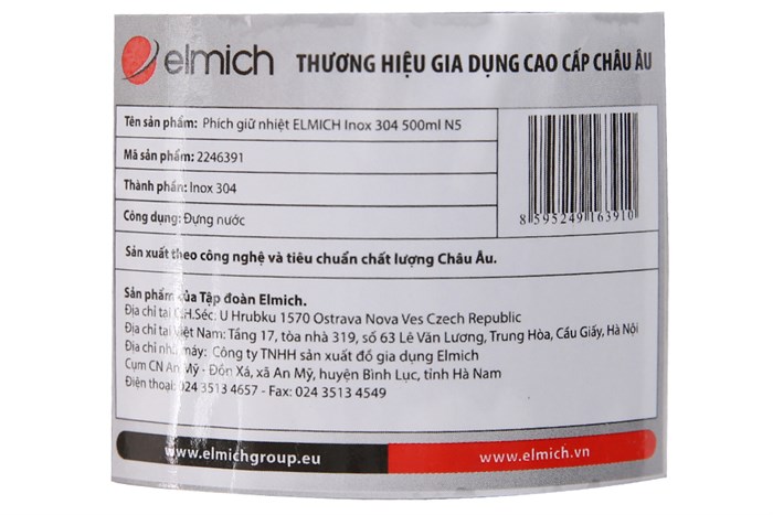 Bình giữ nhiệt inox 500 ml Elmich N5