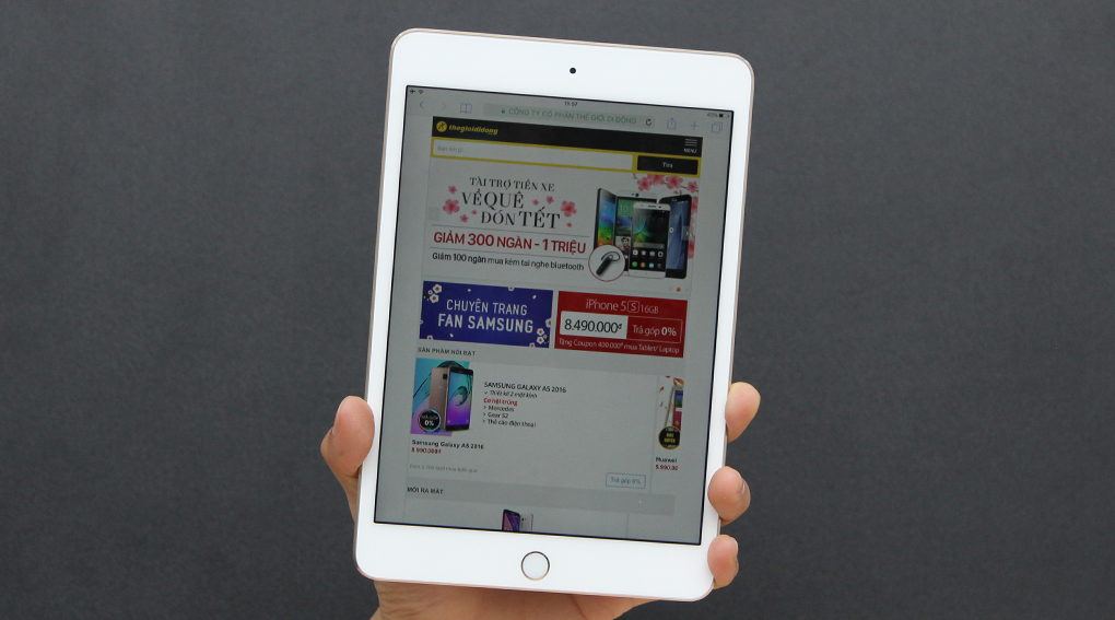 Máy tính bảng iPad Mini 4 Wifi 128GB Màu Vàng đồng