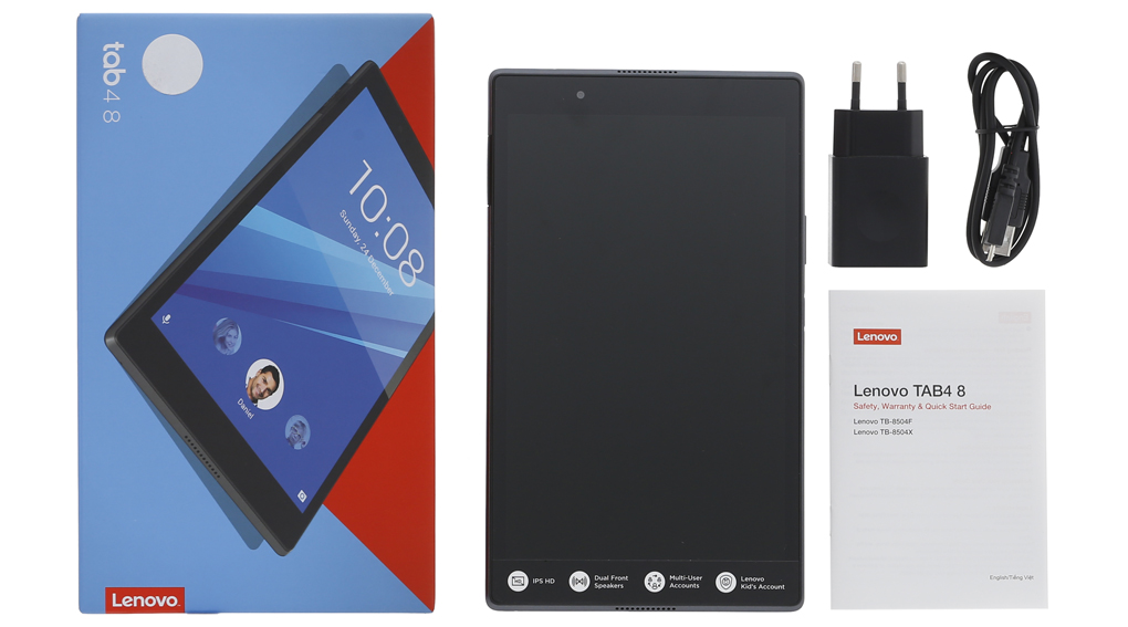 Bộ sản phẩm gồm: Adapter, Sách hướng dẫn, Cáp chuyển, Hộp máy