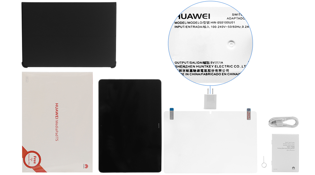 Bộ sản phẩm gồm: Sách hướng dẫn, Bao da, Miếng dán màn hình, Cáp Micro USB, Cây lấy sim, Hộp máy, Củ sạc rời đầu Type A