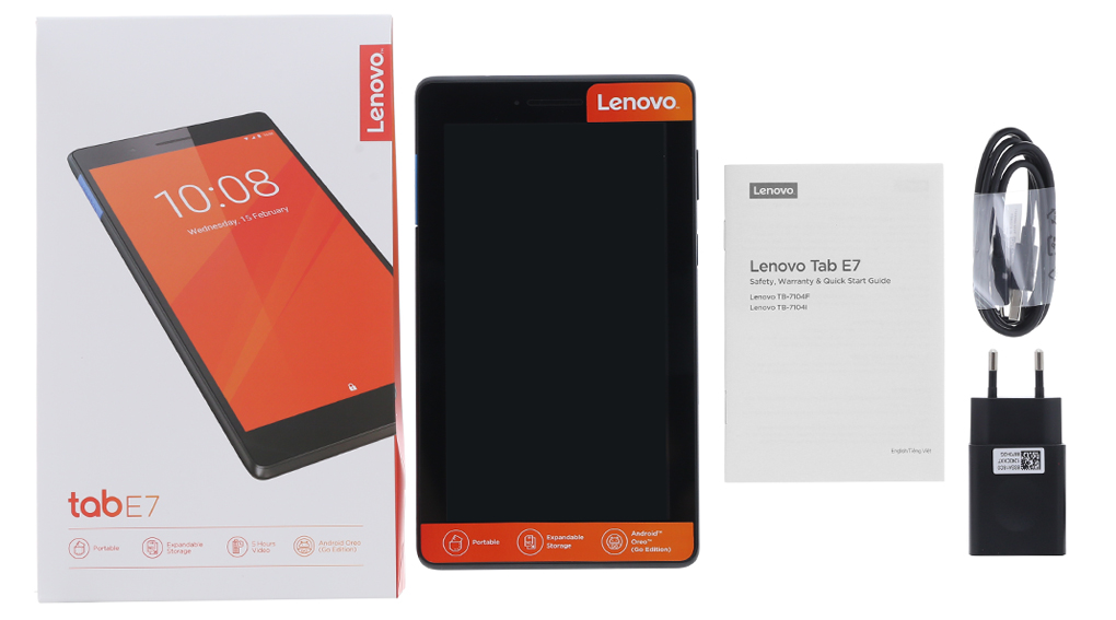 Bộ sản phẩm gồm: Sách hướng dẫn, Cáp Micro USB, Hộp máy, Củ sạc rời đầu Type A