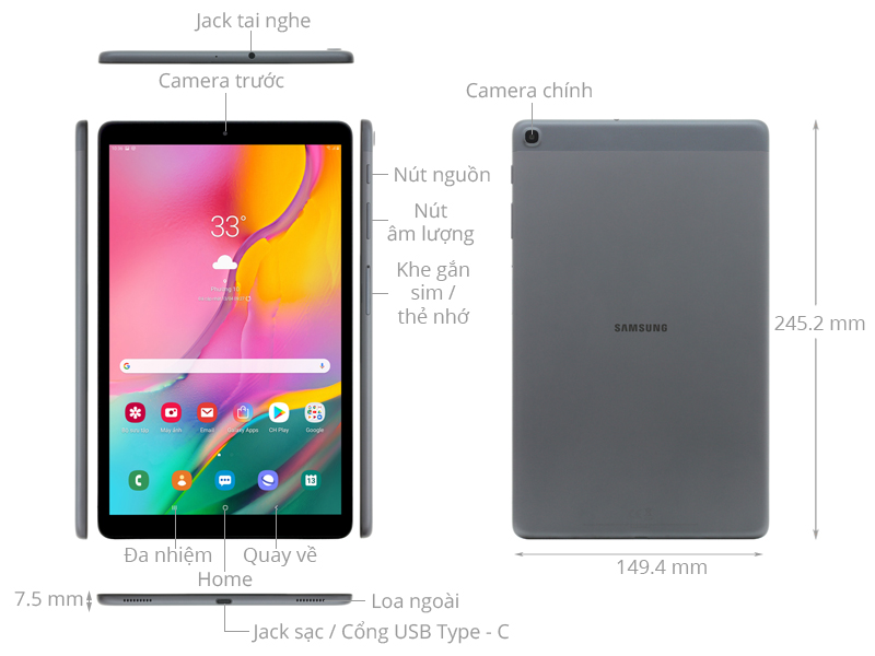 Samsung Galaxy Tab A 10.1 T515 (2019)