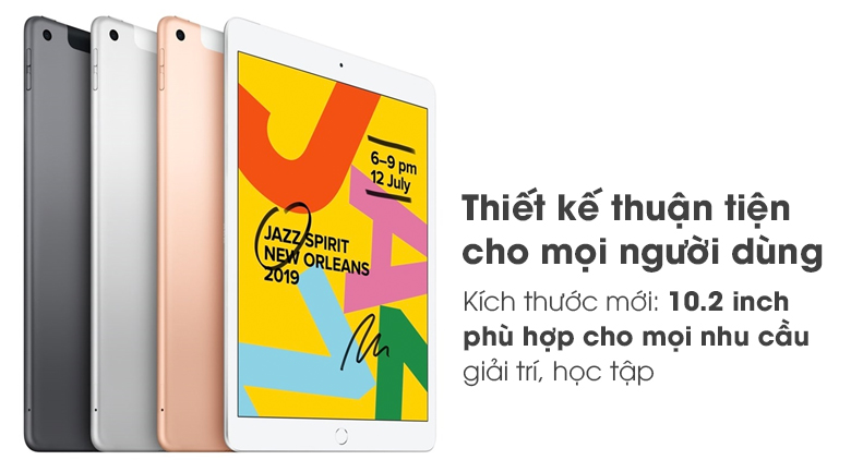 Máy tính bảng iPad 10.2 inch Wifi Cellular 128GB (2019)