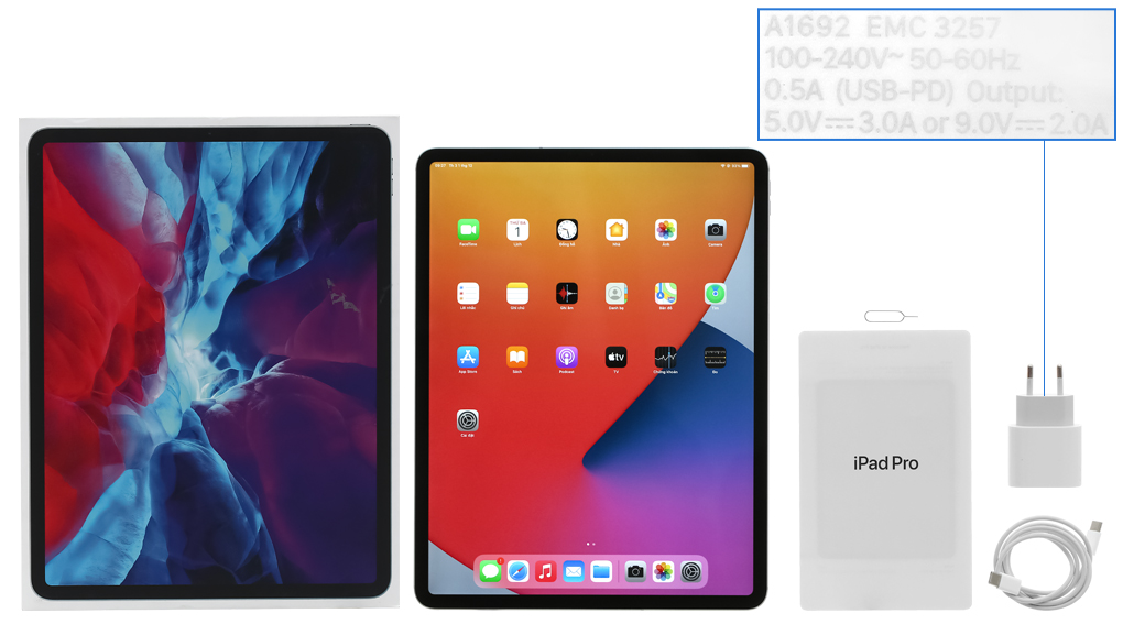 Bộ sản phẩm gồm: Sách hướng dẫn, Cây lấy sim, Hộp máy, Cáp Type C - Type C, Củ sạc nhanh rời đầu Type C