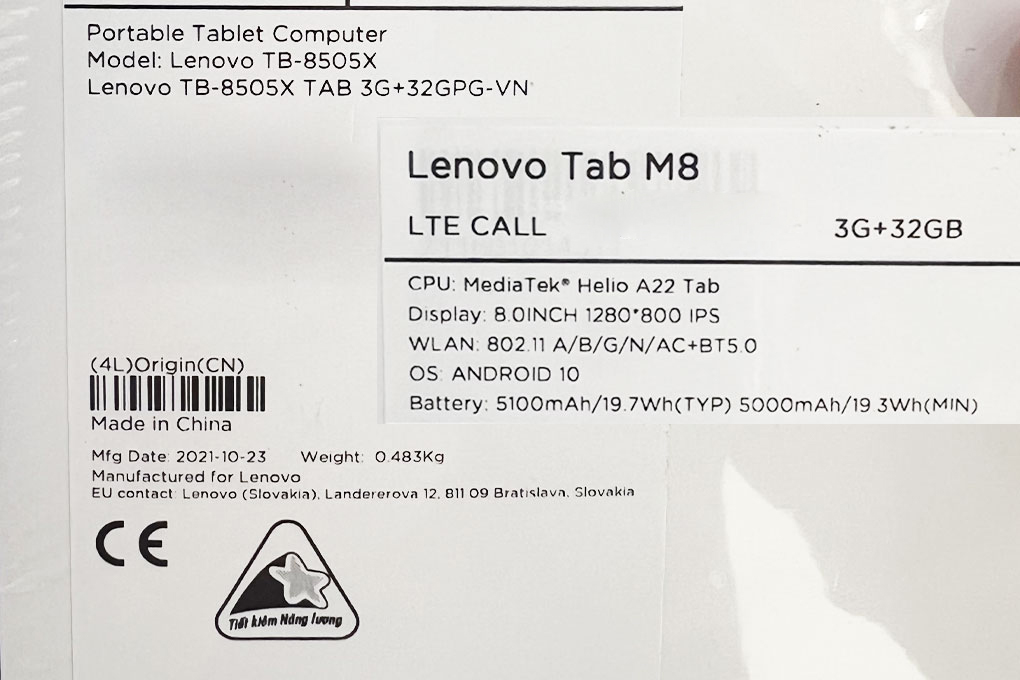 Máy tính bảng Lenovo Tab M8 Màu Bạc