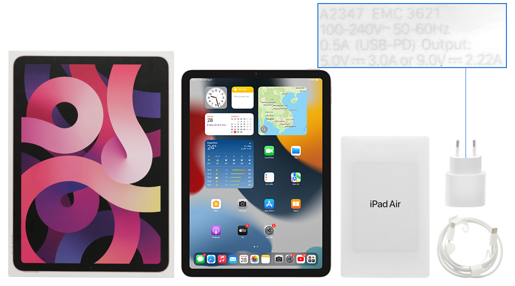 Bộ sản phẩm gồm: Sách hướng dẫn, Hộp máy, Cáp Type C - Type C, Củ sạc nhanh rời đầu Type C