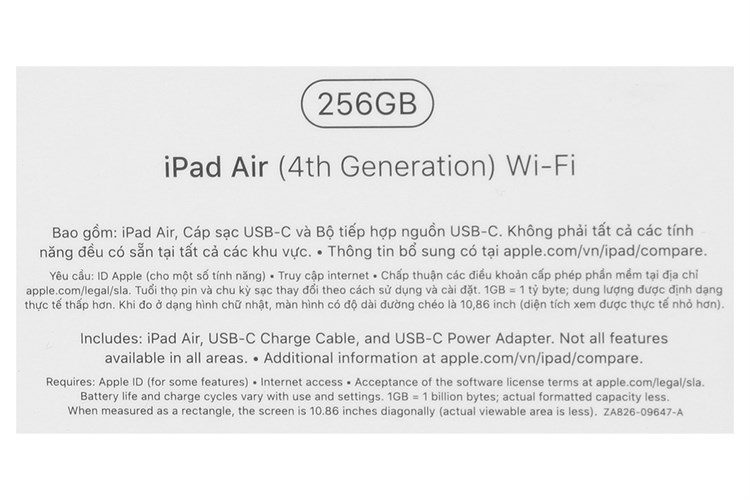 Máy tính bảng iPad Air 4 Wifi 256GB (2020) Màu Vàng Hồng