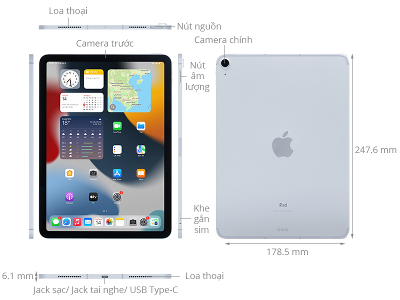 Máy tính bảng iPad Air 4 Wifi Cellular 64GB (2020)