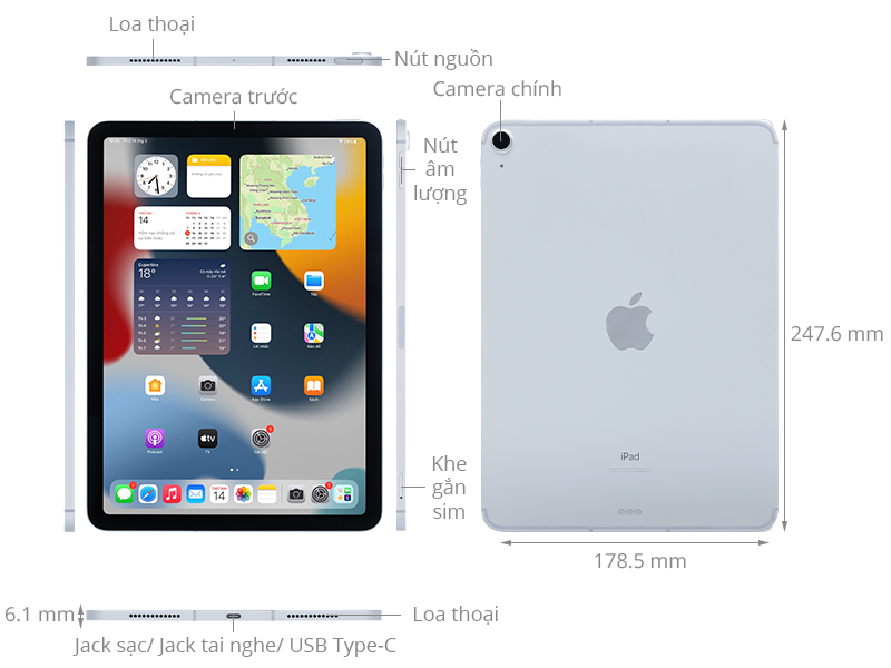 iPad Air 4 Wifi Cellular 64GB (2020) - Chính hãng, giá rẻ, có trả góp