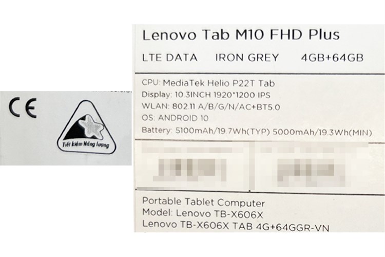 Máy tính bảng Lenovo Tab M10 - FHD Plus