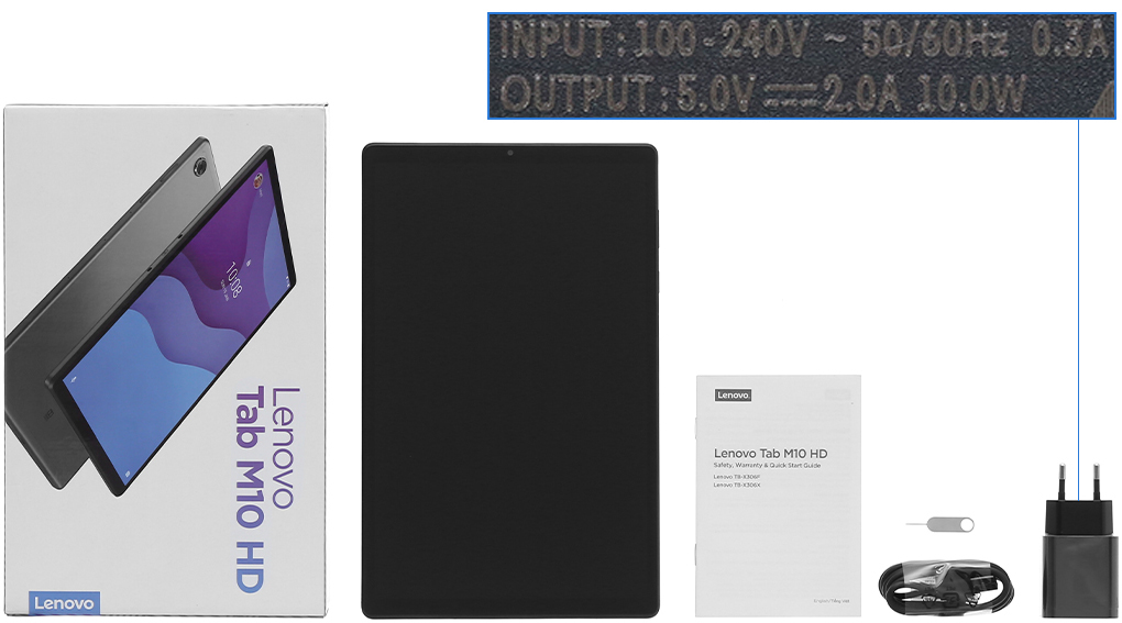 Bộ sản phẩm gồm: Sách hướng dẫn, Cây lấy sim, Hộp máy, Cáp Type C - Type A, Củ sạc nhanh rời đầu Type A