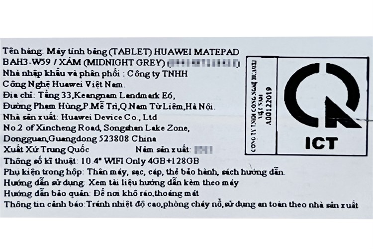 Máy tính bảng Huawei MatePad 10.4 128GB