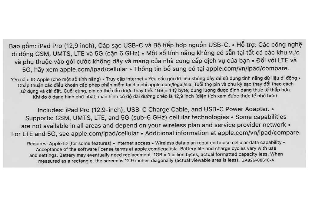 Máy tính bảng iPad Pro M1 12.9 inch WiFi Cellular 256GB (2021) Màu Bạc