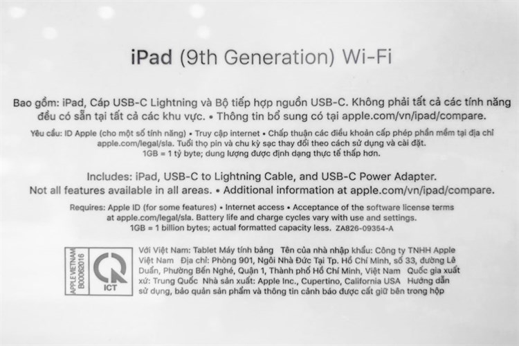 Máy tính bảng iPad 9 WiFi 64GB Màu Bạc