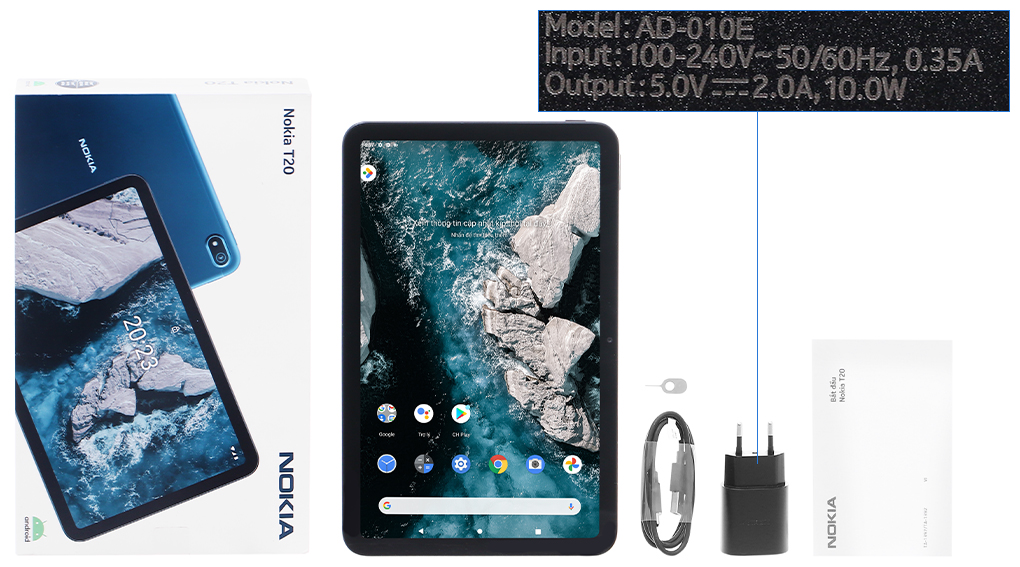 Bộ sản phẩm gồm: Sách hướng dẫn, Cây lấy sim, Hộp máy, Cáp Type C - Type A, Củ sạc nhanh rời đầu Type A