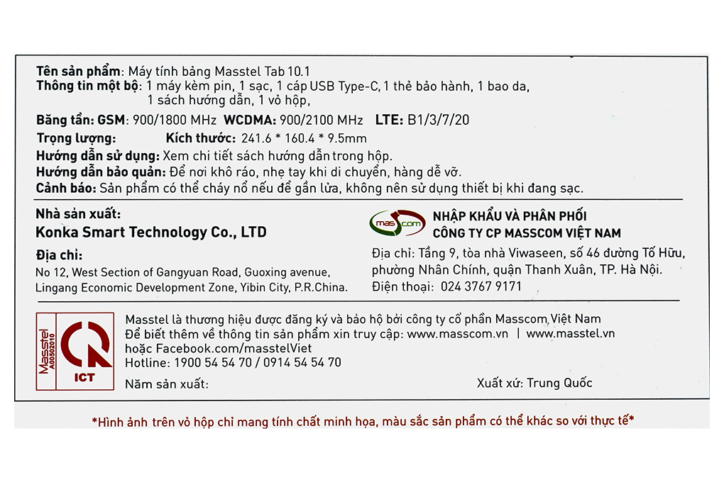 Masstel Tab 10.1" 4G 3GB/32GB - 24