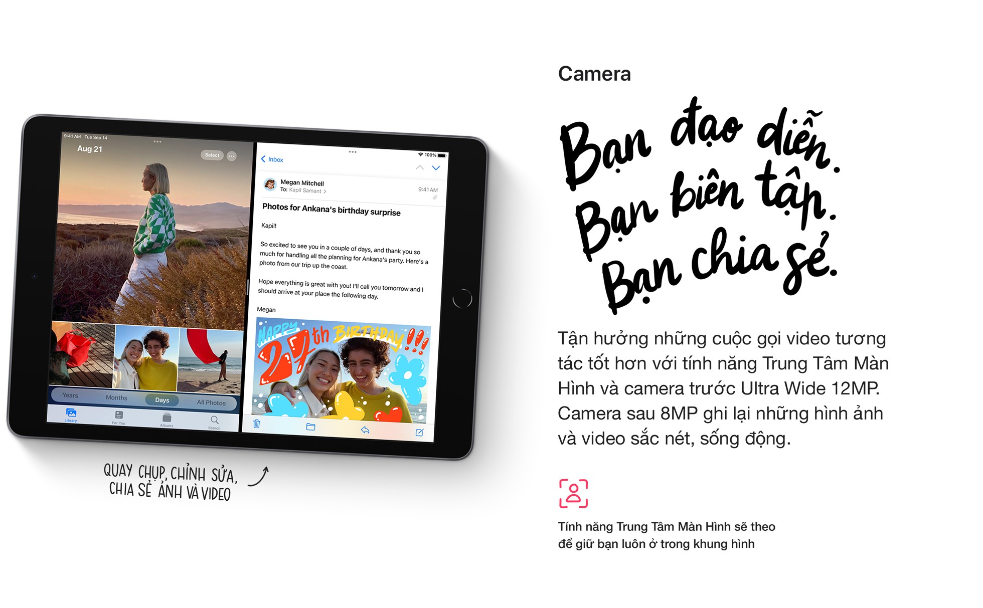 iPad Gen 9 256GB WiFi chính hãng, Giá tốt, chip A13 mạnh mẽ