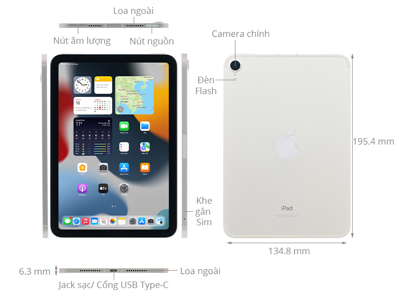 iPad mini 6 WiFi Cellular 64GB - Giá rẻ, có trả góp