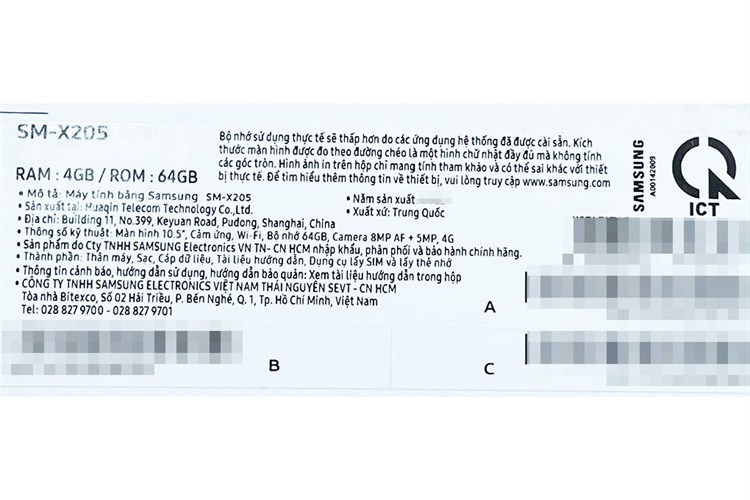 Máy tính bảng Samsung Galaxy Tab A8 (2022) Màu Bạc