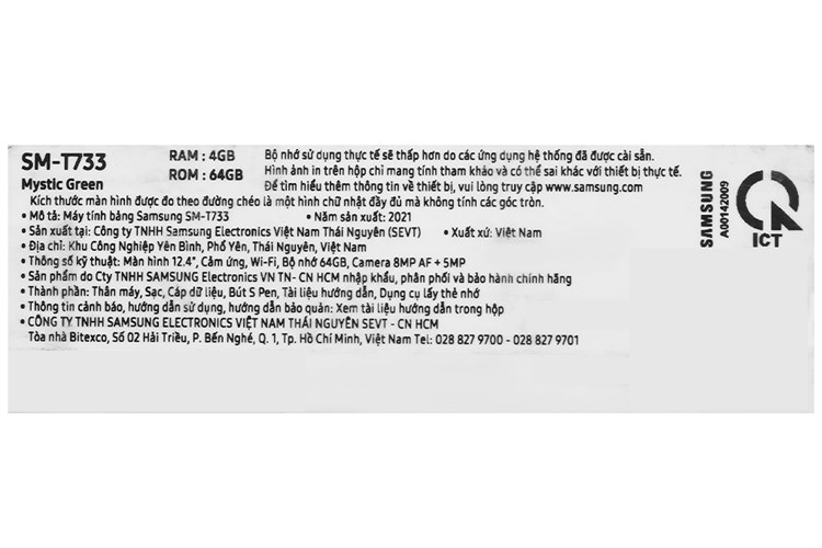 Máy tính bảng Samsung Galaxy Tab S7 FE WiFi