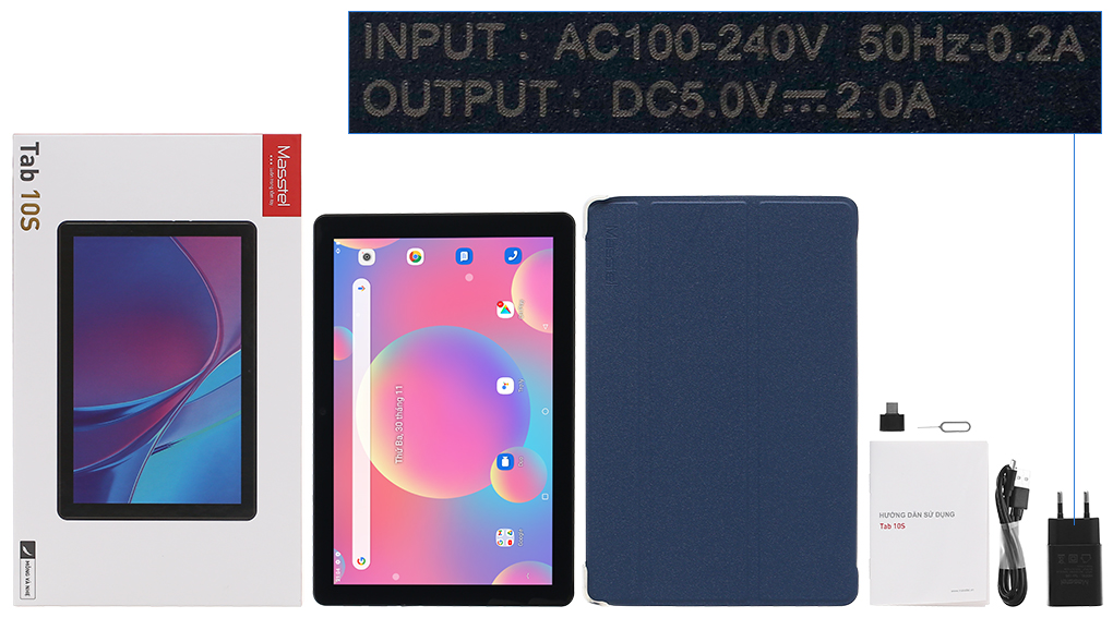 Bộ sản phẩm gồm: Sách hướng dẫn, Bao da, Hộp máy, Cáp Type C - Type A, Củ sạc rời đầu Type A