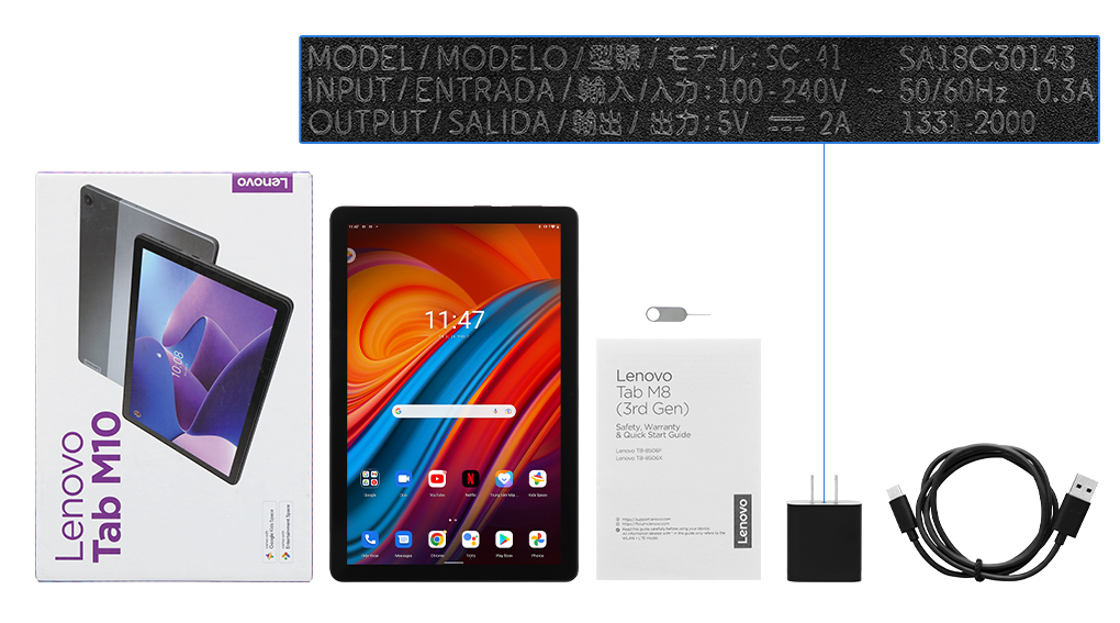 Bộ sản phẩm gồm: Cây lấy sim, Hộp máy, Cáp Type C - Type A, Củ sạc rời đầu Type A