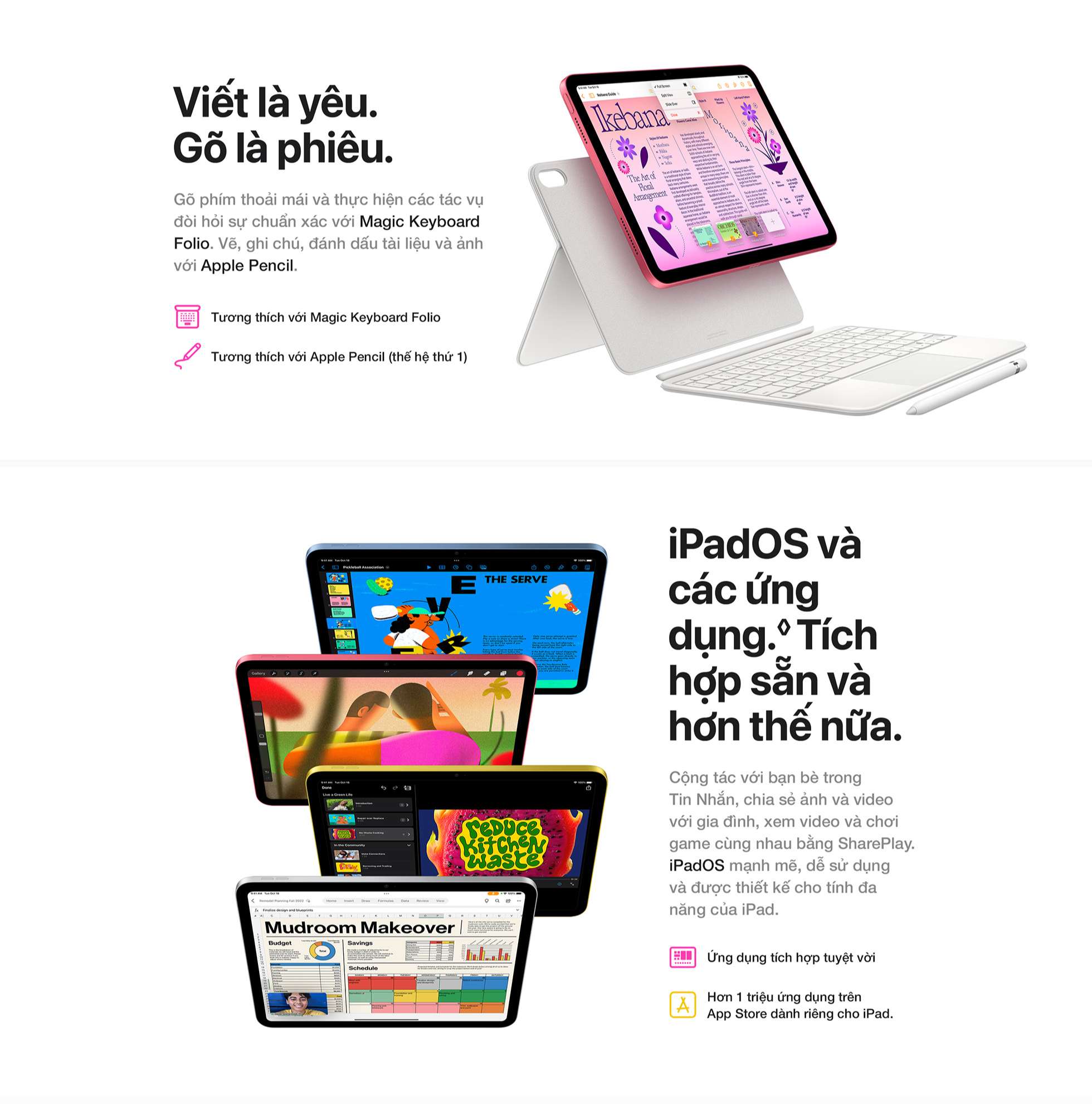 iPad 10 Hỗ trợ Apple Pencil 1