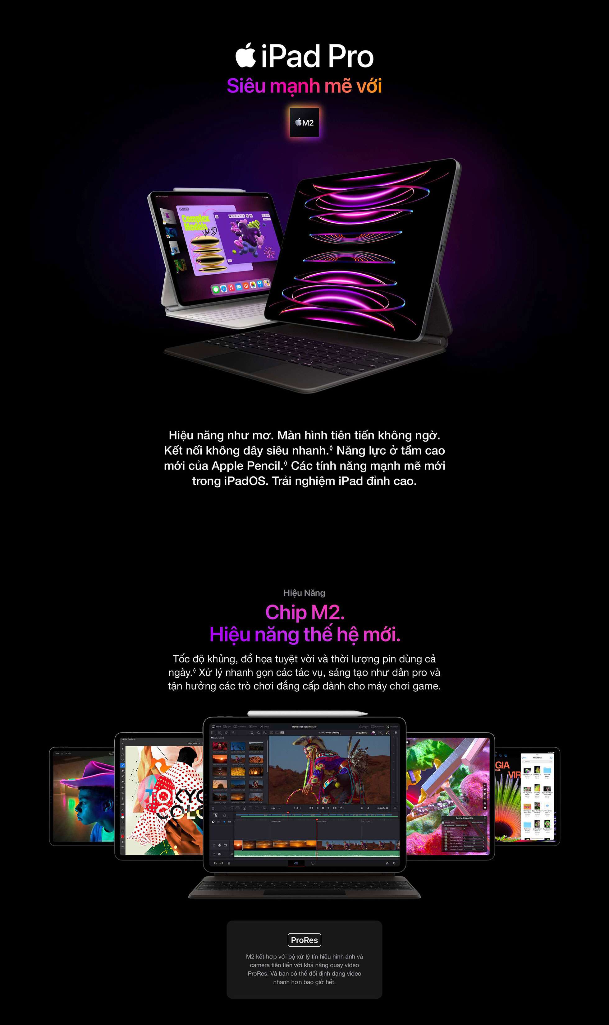 iPad Pro M2 11 inch Hiệu năng mạnh mẽ với Apple M2