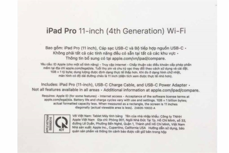 Máy tính bảng iPad Pro M2 11 inch WiFi 512GB Màu Bạc