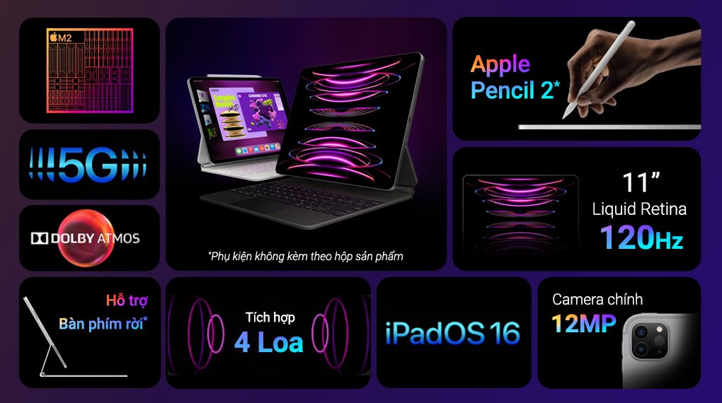 Máy tính bảng iPad Pro M2 11 inch WiFi Cellular 1TB