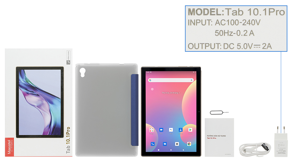 Bộ sản phẩm gồm: Sách hướng dẫn, Bao da, Cây lấy sim, Hộp máy, Cáp Type C - Type A, Củ sạc rời đầu Type A