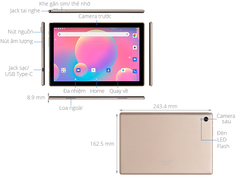 Masstel Tab 10.1" Pro 4G 4GB/64GB