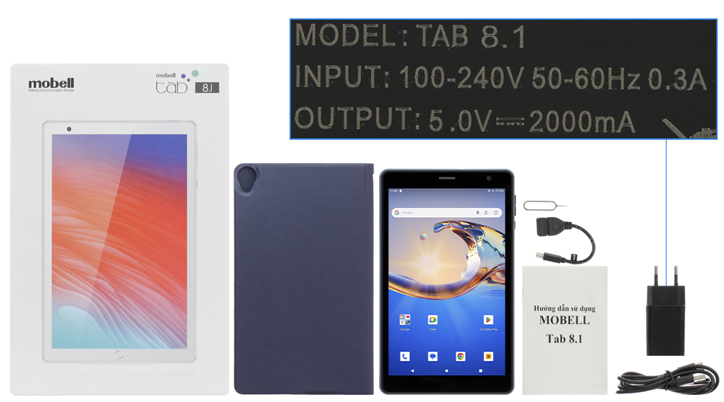 Bộ sản phẩm gồm: Sách hướng dẫn, Bao da, Cáp Micro USB, Cáp OTG, Cây lấy sim, Hộp máy, Củ sạc rời đầu Type A