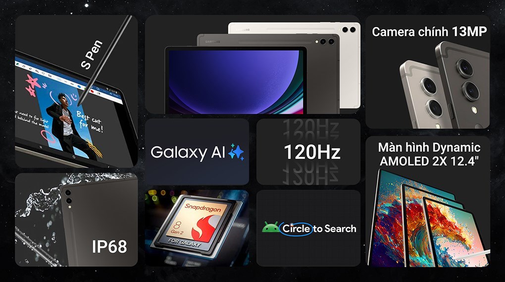 Máy tính bảng Samsung Galaxy Tab S9+ WiFi 12GB/512GB