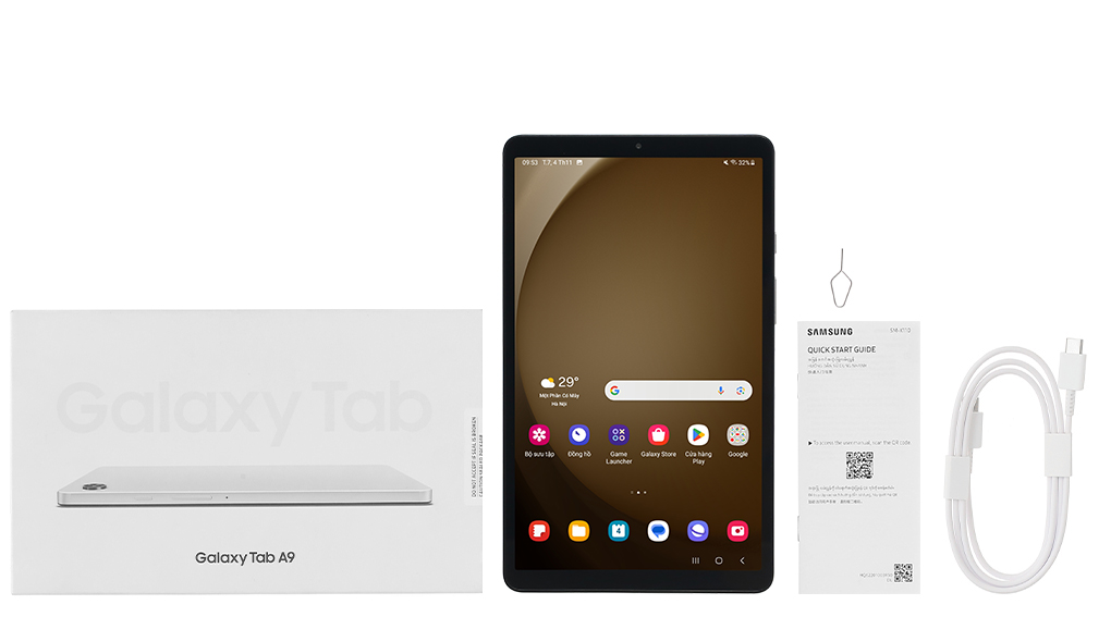 Bộ sản phẩm gồm: Cáp Type C - Type C, Hộp máy, Cây lấy sim, Sách hướng dẫn