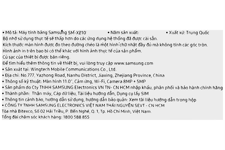 Máy tính bảng Samsung Galaxy Tab A9+ WiFi 4GB/64GB Màu Bạc