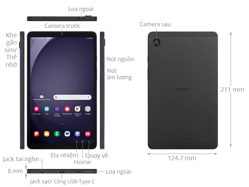 Máy tính bảng Samsung Galaxy Tab A9 4G