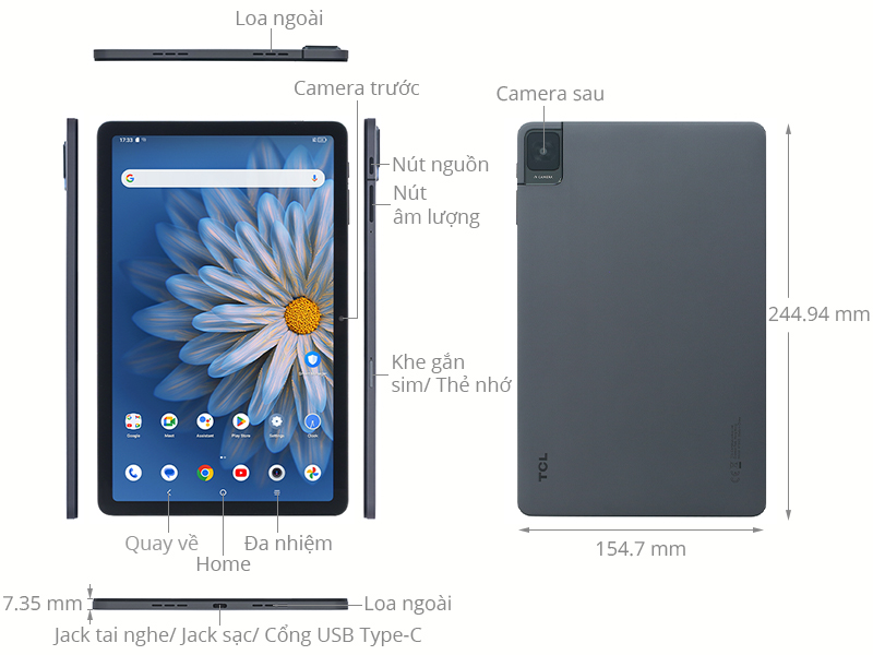 TCL Tab 10 Gen 2 4G 4GB/64GB