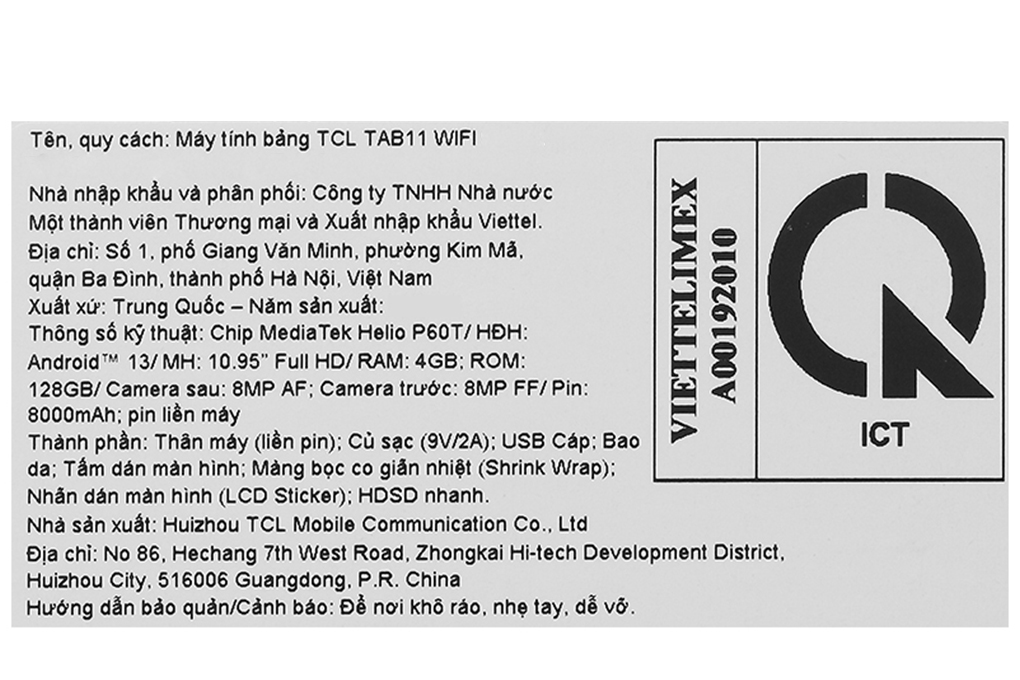 TCL Tab 11 WiFi 4GB/128GB - 17