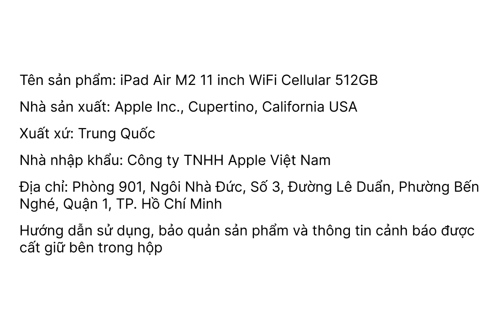 iPad Air 6 M2 11 inch 5G 512GB - 14