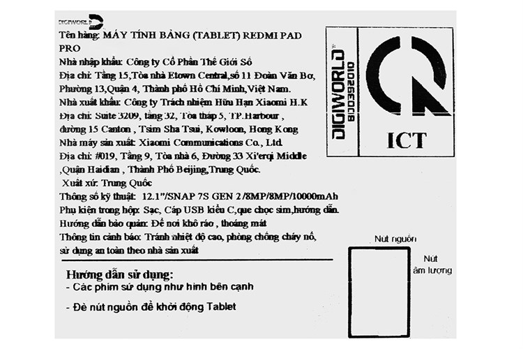 Máy tính bảng Xiaomi Redmi Pad Pro WiFi 8GB/256GB Màu Xanh lá